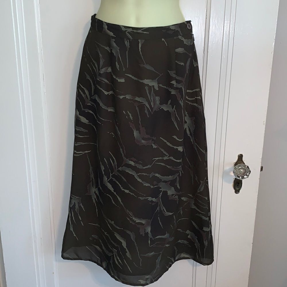 ‎Vtg Bentley Arbuckle dark green polyester skirt